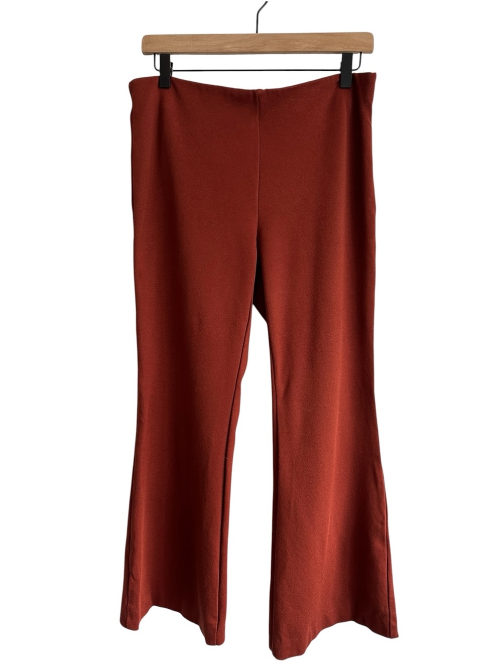 Carolina Belle Burnt Orange Pants Flare Bootcut Pull On Stretch Preppy Rust